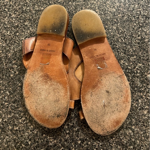 Free People Tan Leather Sandals - Picture 6 of 13